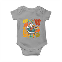 Thanksgiving Duck Lover Gift Baby Onesie Cute Duck Drinking Coffee - Wonder Print Shop