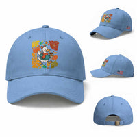 Thanksgiving Duck Lover Gift Baseball Cap Cute Duck Drinking Coffee