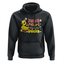 Duck Lover Gift Hoodie Just A Girl Who Loves Ducks - Wonder Print Shop