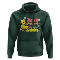 Duck Lover Gift Hoodie Just A Girl Who Loves Ducks - Wonder Print Shop