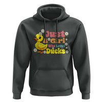 Duck Lover Gift Hoodie Just A Girl Who Loves Ducks - Wonder Print Shop