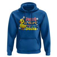 Duck Lover Gift Hoodie Just A Girl Who Loves Ducks - Wonder Print Shop