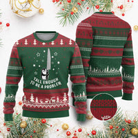 Funny Tall Enough To Be A Problem Ugly Christmas Sweater Adorable Penguin Lover Gift