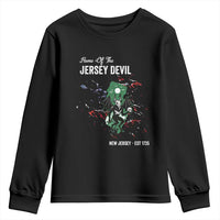Jersey Devil Youth Sweatshirt Home Of New Jersey Est 1735 Cryptid Gift - Wonder Print Shop