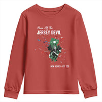 Jersey Devil Youth Sweatshirt Home Of New Jersey Est 1735 Cryptid Gift - Wonder Print Shop