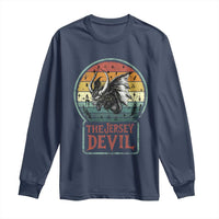 The Jersey Devil Long Sleeve Shirt Retro Vintage New Jersey Cryptid - Wonder Print Shop