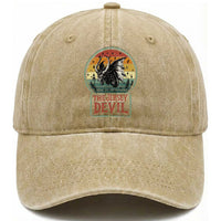 The Jersey Devil Washed Cotton Baseball Cap Retro Vintage New Jersey Cryptid
