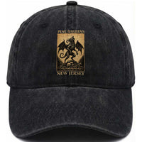 Jersey Devil Washed Cotton Baseball Cap Gothic Horror Gift Pine Barrens New Jersey