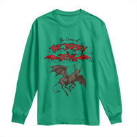 Jersey Devil Long Sleeve Shirt The Curse Of The Cryptid Gothic Horror Gift - Wonder Print Shop
