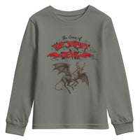 Jersey Devil Youth Sweatshirt The Curse Of The Cryptid Gothic Horror Gift - Wonder Print Shop