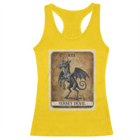 Jersey Devil Racerback Tank Top Horror Tarot Card Urban Legends Gift - Wonder Print Shop