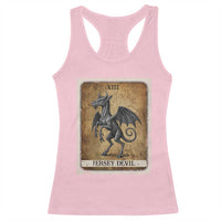 Jersey Devil Racerback Tank Top Horror Tarot Card Urban Legends Gift - Wonder Print Shop