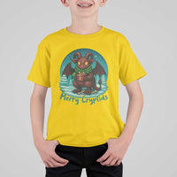 Jersey Devil T Shirt For Kid Merry Cryptidmas Funny Christmas Gift - Wonder Print Shop