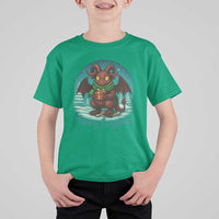 Jersey Devil T Shirt For Kid Merry Cryptidmas Funny Christmas Gift - Wonder Print Shop