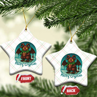 Jersey Devil Ceramic Ornament Merry Cryptidmas Funny Xmas Gift - Wonder Print Shop