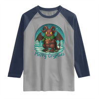 Jersey Devil Raglan Shirt Merry Cryptidmas Funny Christmas Gift - Wonder Print Shop