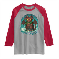 Jersey Devil Raglan Shirt Merry Cryptidmas Funny Christmas Gift - Wonder Print Shop