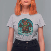 Jersey Devil T Shirt For Women Merry Cryptidmas Funny Christmas Gift - Wonder Print Shop