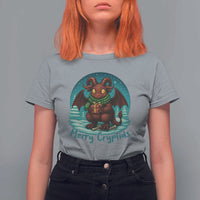 Jersey Devil T Shirt For Women Merry Cryptidmas Funny Christmas Gift - Wonder Print Shop