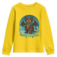 Jersey Devil Youth Sweatshirt Merry Cryptidmas Funny Christmas Gift - Wonder Print Shop