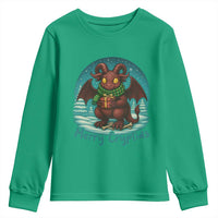 Jersey Devil Youth Sweatshirt Merry Cryptidmas Funny Christmas Gift - Wonder Print Shop