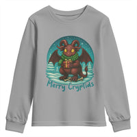 Jersey Devil Youth Sweatshirt Merry Cryptidmas Funny Christmas Gift - Wonder Print Shop