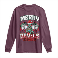 Jersey Devil Long Sleeve Shirt Merry Devils Christmas Cryptid Gift - Wonder Print Shop