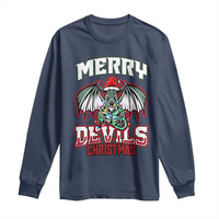 Jersey Devil Long Sleeve Shirt Merry Devils Christmas Cryptid Gift - Wonder Print Shop