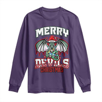 Jersey Devil Long Sleeve Shirt Merry Devils Christmas Cryptid Gift - Wonder Print Shop