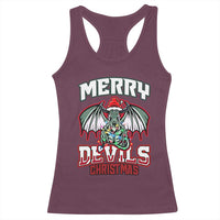 Jersey Devil Racerback Tank Top Merry Devils Christmas Cryptid Gift - Wonder Print Shop