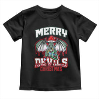 Jersey Devil Toddler T Shirt Merry Devils Christmas Cryptid Gift - Wonder Print Shop
