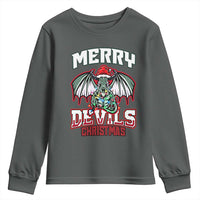 Jersey Devil Youth Sweatshirt Merry Devils Christmas Cryptid Gift - Wonder Print Shop