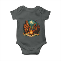 Funny Bigfoot And Jersey Devil Camping Cryptid Gift Baby Onesie - Wonder Print Shop