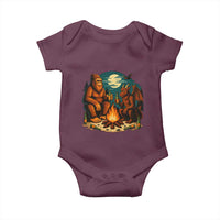 Funny Bigfoot And Jersey Devil Camping Cryptid Gift Baby Onesie - Wonder Print Shop