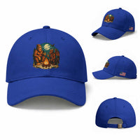 Funny Bigfoot And Jersey Devil Camping Cryptid Gift Baseball Cap
