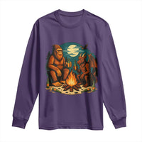 Funny Bigfoot And Jersey Devil Camping Cryptid Gift Long Sleeve Shirt - Wonder Print Shop