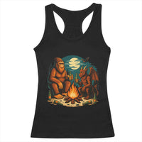 Funny Bigfoot And Jersey Devil Camping Cryptid Gift Racerback Tank Top - Wonder Print Shop