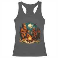 Funny Bigfoot And Jersey Devil Camping Cryptid Gift Racerback Tank Top - Wonder Print Shop