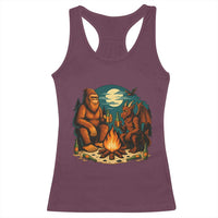 Funny Bigfoot And Jersey Devil Camping Cryptid Gift Racerback Tank Top - Wonder Print Shop