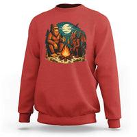 Funny Bigfoot And Jersey Devil Camping Cryptid Gift Sweatshirt - Wonder Print Shop