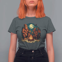 Funny Bigfoot And Jersey Devil Camping Cryptid Gift T Shirt For Women - Wonder Print Shop