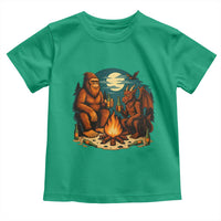 Funny Bigfoot And Jersey Devil Camping Cryptid Gift Toddler T Shirt - Wonder Print Shop