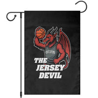 Funny Cryptid Sports Garden Flag Jersey Devil Playing Basketball - Wonder Print Shop