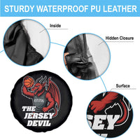 Funny Cryptid Sports Spare Tire Cover Jersey Devil Playing Basketball - Wonder Print Shop