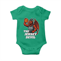 Funny Cryptid Sports Baby Onesie Jersey Devil Playing Basketball - Wonder Print Shop