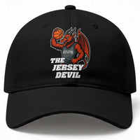 Funny Cryptid Sports Baseball Cap Jersey Devil Playing Basketball