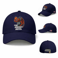 Funny Cryptid Sports Baseball Cap Jersey Devil Playing Basketball