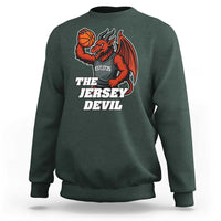 Funny Cryptid Sports Sweatshirt Jersey Devil Playing Basketball - Wonder Print Shop