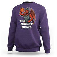 Funny Cryptid Sports Sweatshirt Jersey Devil Playing Basketball - Wonder Print Shop