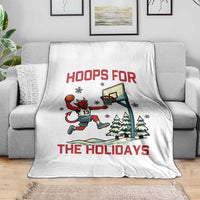 Funny Christmas Basketball Jersey Devil Throw Blanket Hoops For The Holidays - Wonder Print Shop